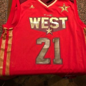 Tim Duncan 21 West Adidas Jersey